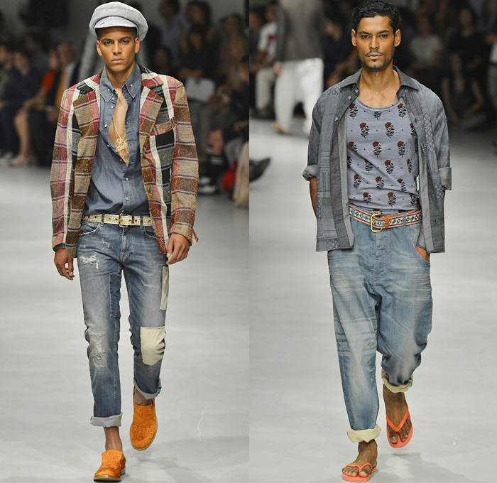 Vivienne Westwood 2014 Spring Summer Mens Runway Collection - Milan Italy Catwalk Fashion Show: Designer Denim Jeans Fashion: Season Collections, Runways, Lookbooks and Linesheets