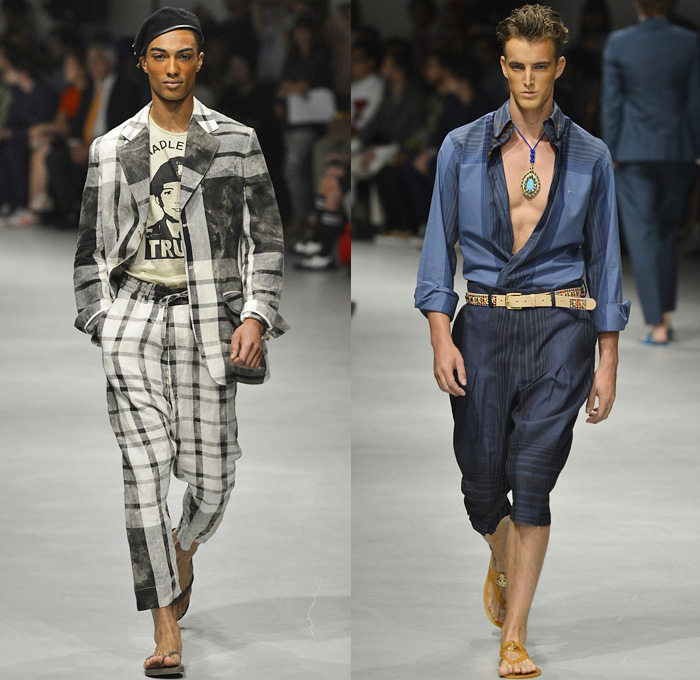 Vivienne Westwood 2014 Spring Summer Mens Runway Collection - Milan Italy Catwalk Fashion Show: Designer Denim Jeans Fashion: Season Collections, Runways, Lookbooks and Linesheets