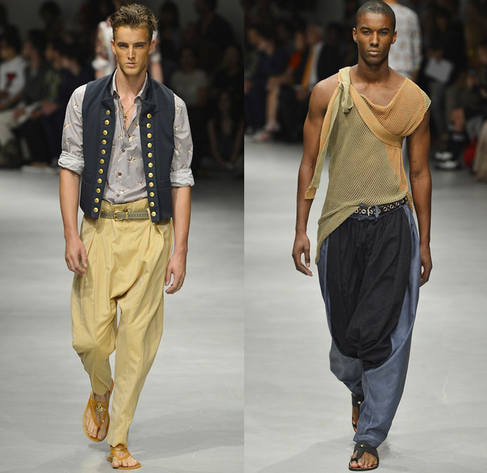 Vivienne Westwood 2014 Spring Summer Mens Runway Collection - Milan Italy Catwalk Fashion Show: Designer Denim Jeans Fashion: Season Collections, Runways, Lookbooks and Linesheets