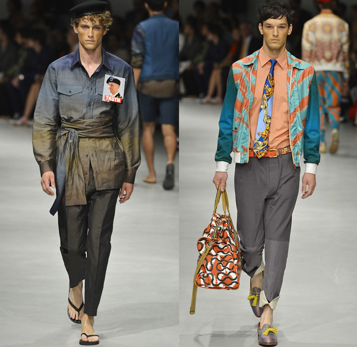 Vivienne Westwood 2014 Spring Summer Mens Runway Collection - Milan Italy Catwalk Fashion Show: Designer Denim Jeans Fashion: Season Collections, Runways, Lookbooks and Linesheets