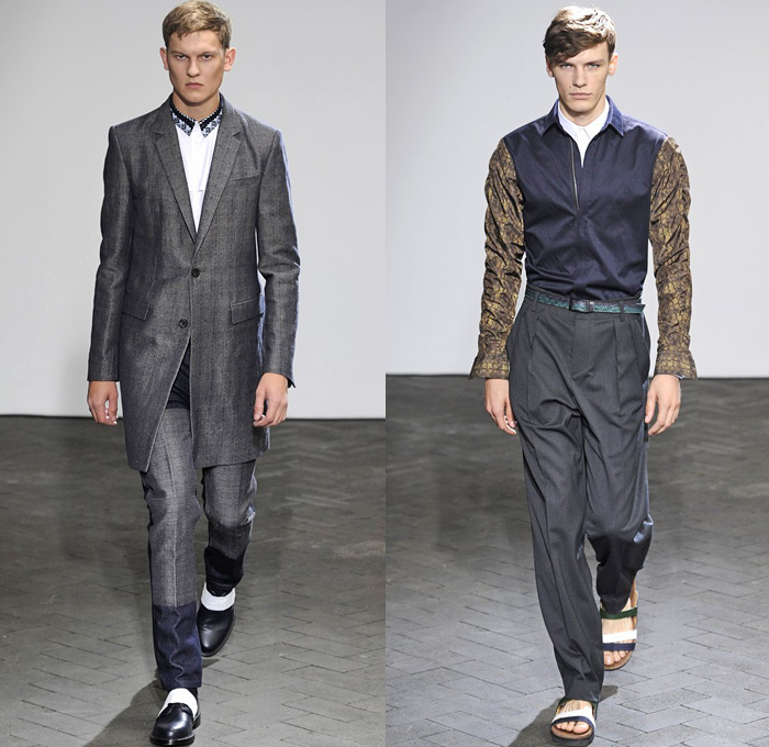 Wooyoungmi 2014 Spring Summer Mens Runway Collection - Mode A Paris Masculine Printemps Été 2014 Homme France Catwalk Fashion Show: Designer Denim Jeans Fashion: Season Collections, Runways, Lookbooks and Linesheets