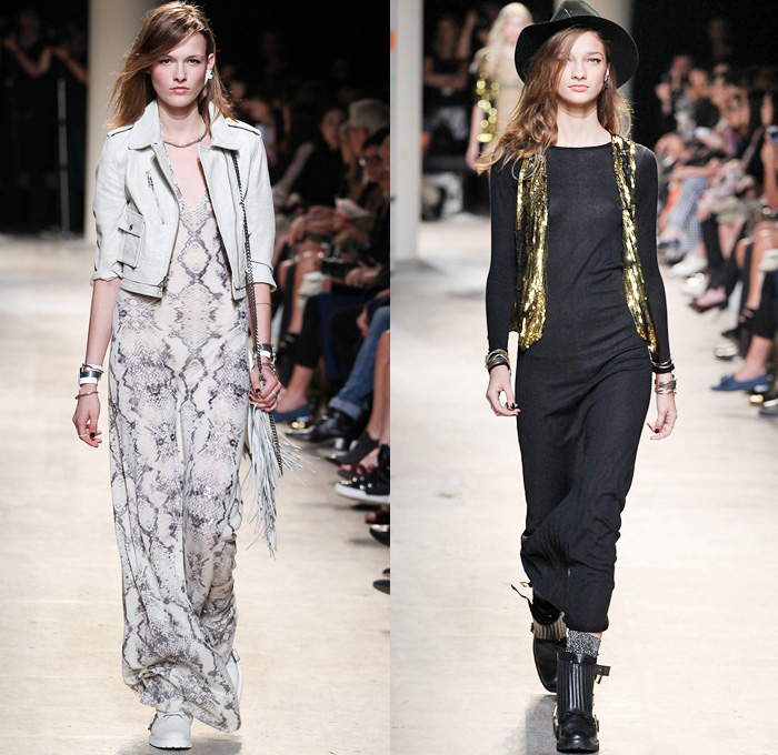 Zadig et Voltaire 2014 Spring Summer Womens Runway Collection - Paris Fashion Week - Mode à Paris - Bleached Denim Jeans Old West Fringes Motorcycle Biker Leather Crop Top Bandeau Reptile Snake Print Romper Jumpsuit Knitwear Lace: Designer Denim Jeans Fashion: Season Collections, Runways, Lookbooks and Linesheets