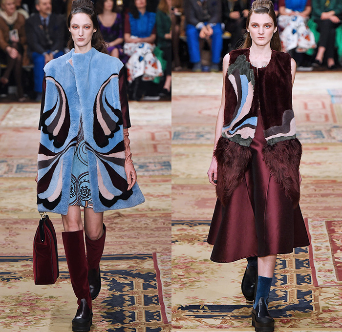 Antonio Marras 2015-2016 Fall Autumn Winter Womens Runway Catwalk Looks - Milano Moda Donna Collezione Milan Fashion Week Italy - Tapestry Velvet Silk Dévoré Cloqué Ornamental Print Decorative Art Coatdress Embroidery Lace Wide Leg Trousers Palazzo Pants Skirt Frock Coat Blazer Furry Flowers Florals Jacquard Ruffles Waistcoat Windowpane Check Funnelneck Turtleneck Knit Sweater Half Skirt Asymmetrical Dress Gown