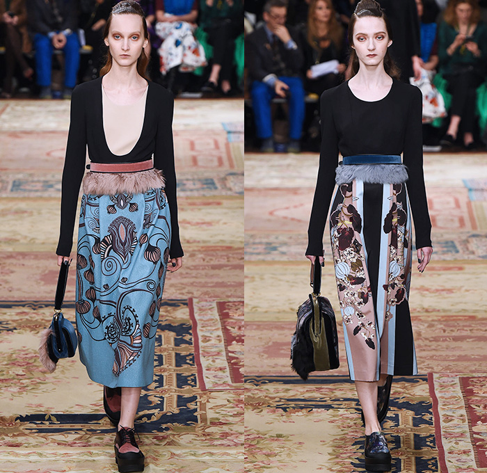 Antonio Marras 2015-2016 Fall Autumn Winter Womens Runway Catwalk Looks - Milano Moda Donna Collezione Milan Fashion Week Italy - Tapestry Velvet Silk Dévoré Cloqué Ornamental Print Decorative Art Coatdress Embroidery Lace Wide Leg Trousers Palazzo Pants Skirt Frock Coat Blazer Furry Flowers Florals Jacquard Ruffles Waistcoat Windowpane Check Funnelneck Turtleneck Knit Sweater Half Skirt Asymmetrical Dress Gown