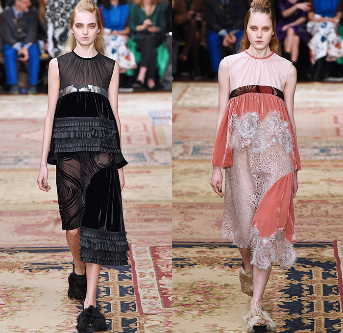 Antonio Marras 2015-2016 Fall Autumn Winter Womens Runway Catwalk Looks - Milano Moda Donna Collezione Milan Fashion Week Italy - Tapestry Velvet Silk Dévoré Cloqué Ornamental Print Decorative Art Coatdress Embroidery Lace Wide Leg Trousers Palazzo Pants Skirt Frock Coat Blazer Furry Flowers Florals Jacquard Ruffles Waistcoat Windowpane Check Funnelneck Turtleneck Knit Sweater Half Skirt Asymmetrical Dress Gown