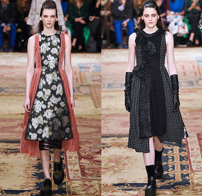 Antonio Marras 2015-2016 Fall Autumn Winter Womens Runway Catwalk Looks - Milano Moda Donna Collezione Milan Fashion Week Italy - Tapestry Velvet Silk Dévoré Cloqué Ornamental Print Decorative Art Coatdress Embroidery Lace Wide Leg Trousers Palazzo Pants Skirt Frock Coat Blazer Furry Flowers Florals Jacquard Ruffles Waistcoat Windowpane Check Funnelneck Turtleneck Knit Sweater Half Skirt Asymmetrical Dress Gown