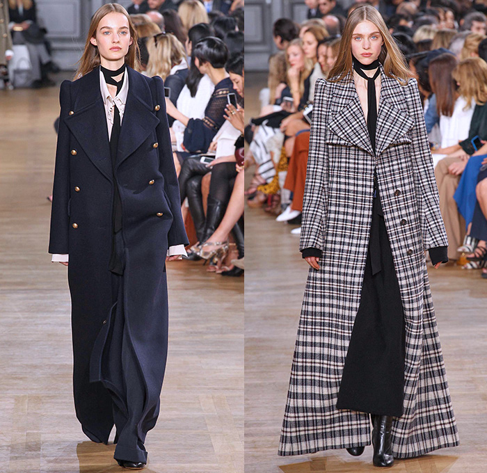 Chloé 2015-2016 Fall Autumn Winter Womens Runway Catwalk Looks - Mode à Paris Fashion Week Mode Féminin France - 1970s Seventies Denim Jeans Oversized Furry Outerwear Coat Plaid Shearling Poncho Velvet Onesie Romper Jumpsuit Coveralls Jacket Boots Wide Leg Palazzo Pants Scarf Maxi Dress Knit Weave Fringes Patchwork Pantsuit Blazer Shorts Vest Waistcoat Blouse Ruffles Silk Sheer Chiffon Leaves Foliage Snake