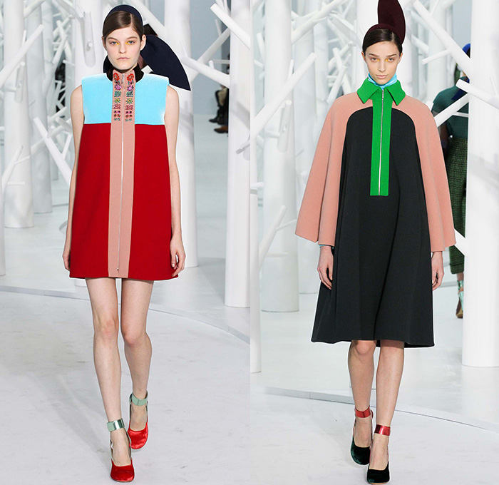 DELPOZO 2015-2016 Fall Autumn Winter Womens Runway Catwalk Looks - New York Fashion Week NYFW - Pre-Raphaelite Shoulder Pads Chunky Knit Sweater Leaf Crochet Velvet Balloon Sleeves Bejeweled Embroidery 3D Embellishments Turtleneck Pinafore Dress Swallow Birds Outerwear Coat Coatdress Sheer Chiffon Tulle Flowers Florals Botanical Print Graphic Pattern Gown Hanging Sleeve Drapery Shorts Pantsuit
