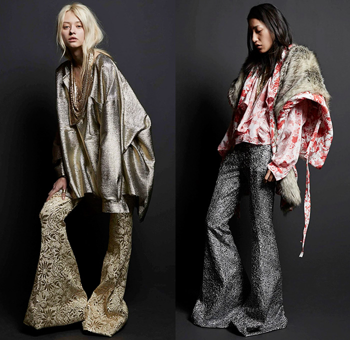 Faith Connexion 2015-2016 Fall Autumn Winter Womens Lookbook Presentation - Mode à Paris Fashion Week Mode Féminin France - Destroyed Denim Jeans Sequins Bell Bottoms Layers Knit Sweater Fringes Graffiti Plaid Furry Turtleneck Outerwear Coat Jacket Boots Cowgirl Dress Rock n Roll Sweaterdress Blouse Shirtdress Blazer Shearling Drapery Oversized Sheer Chiffon Chain Mesh Ruffles Silk Moto Biker Jacquard