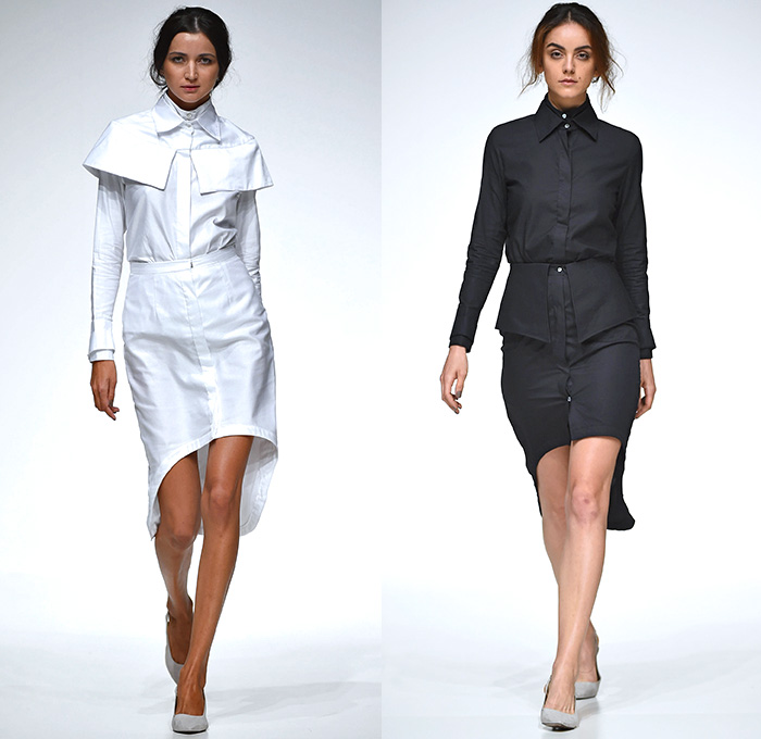 Hâshé by Ava Hashemi 2015-2016 Fall Autumn Winter Womens Runway Catwalk Looks - Fashion Forward Dubai UAE United Arab Emirates - Capelet Houndstooth Plaid Tartan Bandeau Cutout Slit Taffeta Wool Cashmere Curved Concave Hem Blouse Long Sleeve Half Panel Skirt Frock Birds Doves Collar Front Peel Away Banded Collar Dress Sailor Buttons Silk Wide Leg Palazzo Pants Outerwear Coat Hâshé by Ava Hashemi 2015-2016 Fall Autumn Winter Womens Runway Catwalk Looks - Fashion Forward Dubai UAE United Arab Emirates - Capelet Houndstooth Plaid Tartan Bandeau Cutout Slit Taffeta Wool Cashmere Curved Concave Hem Blouse Long Sleeve Half Panel Skirt Frock Birds Doves Collar Front Peel Away Banded Collar Dress Sailor Buttons Silk Wide Leg Palazzo Pants Outerwear Coat