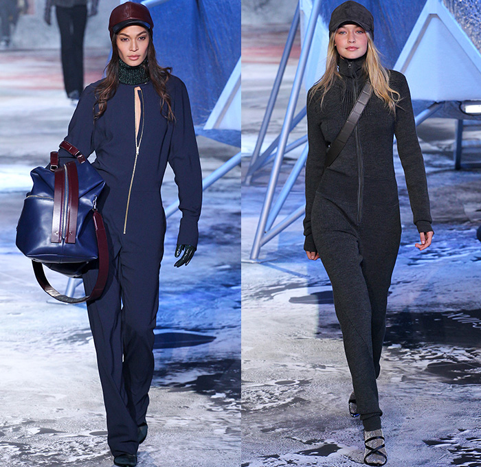 H+M 2015-2016 Fall Autumn Winter Womens Runway Catwalk Looks - Mode à Paris Fashion Week Mode Féminin France - Moon Landing Spaceship Astronaut Onesie Jumpsuit Coveralls Bib Brace Dungarees Knit Turtleneck Sweater Jumper Quilted Puffer Outerwear Coat Jacket Vest Waistcoat Wide Leg Culottes Pantsuit Shirtdress Duffel Bag Metallic Silver Skirt Frock Boots 1970s Seventies Adornments Bejeweled Zigzag Silk