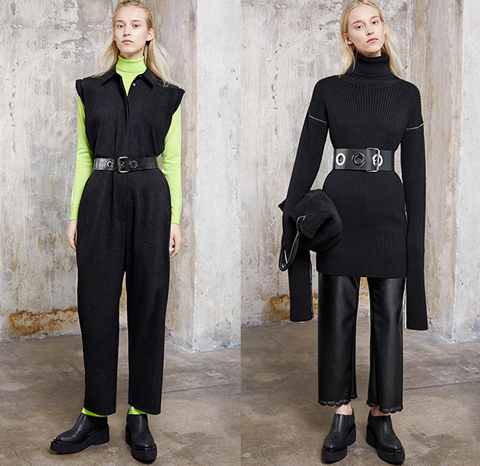 MM6 Maison Martin Margiela 2015-2016 Fall Autumn Winter Womens Lookbook Presentation - Mode à Paris Fashion Week Mode Féminin France - Denim Jeans Elongated Sleeves Knit Lace Sweater Jumper Outerwear Coat Shorts Motorcycle Biker Gloves Vest Waistcoat Crop Top Midriff Oversized Turtleneck Velvet Wide Leg Palazzo Pants Trousers Coatdress Neon Shearling Zipper Corset Wrap Jumpsuit Salopette Tuxedo Jacket