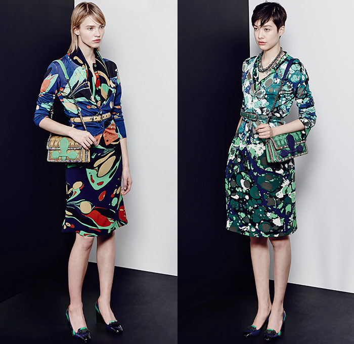 Bottega Veneta 2015 Pre Fall Autumn Womens Lookbook Presentation - Coat Silk Spray Paint Racing Checks Stripes Knit Sweater Dress Accordion Pleats Cardigan Cashmere Tweed Check Wool Wrap Outerwear Nautical Marinière Toggle Bag Handbag Skirt Frock Blouse Long Sleeve Flap Pockets Jumper Angular Hem Sheer Chiffon Blots Print Graphic Chain Solid