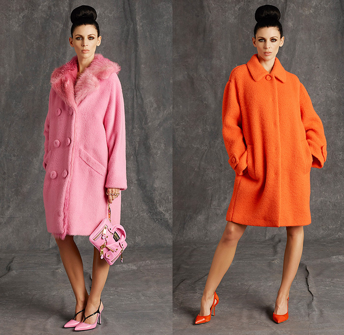 Moschino 2015 Pre Fall Autumn Womens Lookbook Presentation - Pop Art Dry Cleaning Washing Instructions Laundry Icons Tape Measure Coatdress Quilted Leather Bomber Sequins Furry Bag Receipt Hangers Outerwear Coat Measurements Ruler Numbers Sizes Bomberdress Dress Skirt Ribbon Shirtdress Blazer Stitches 3D Embellishments Tiny Hangers Scissor Dress Wrap Halter Top Silk Typography Chain Capelet Terry Cloth Luggage