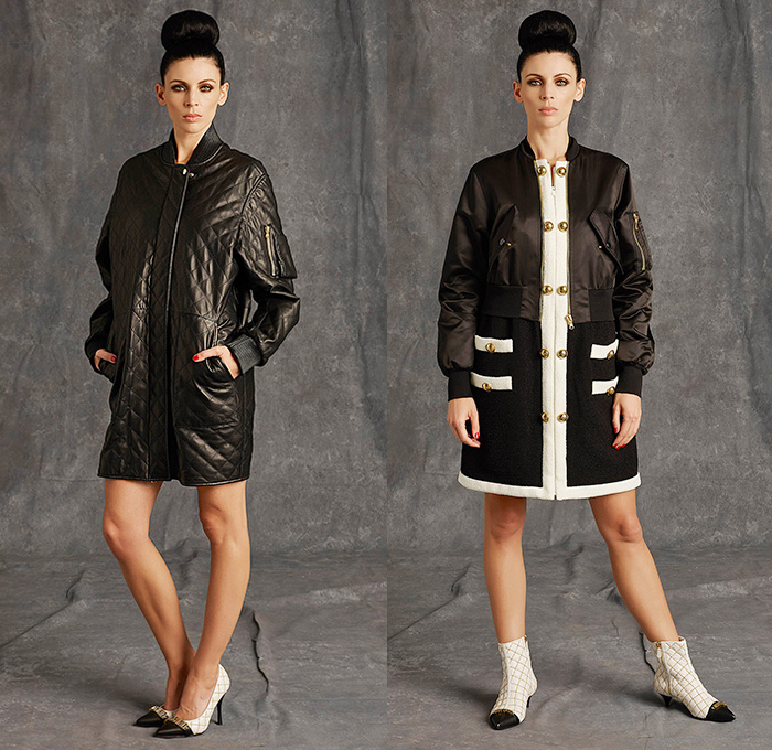 Moschino 2015 Pre Fall Autumn Womens Lookbook Presentation - Pop Art Dry Cleaning Washing Instructions Laundry Icons Tape Measure Coatdress Quilted Leather Bomber Sequins Furry Bag Receipt Hangers Outerwear Coat Measurements Ruler Numbers Sizes Bomberdress Dress Skirt Ribbon Shirtdress Blazer Stitches 3D Embellishments Tiny Hangers Scissor Dress Wrap Halter Top Silk Typography Chain Capelet Terry Cloth Luggage