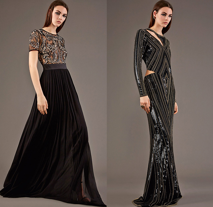 Roberto Cavalli 2015 Pre Fall Autumn Womens Lookbook Presentation - Jeans Rock n Roll Baroque Snake Reptile Python Tiger Pantsuit Blazer Furry Wide Leg Palazzo Pants Culottes Gown Furry Knit Brocade Jacquard Sequins Gown Maxi Dress Flowers Florals Print Graphic Pattern Ornamental Print Sheer Chiffon Blouse Scarf Boots Cap Sleeve Motorcycle Biker Rider Leather Embroidery Jacquard Pleats Drapery Ruffles