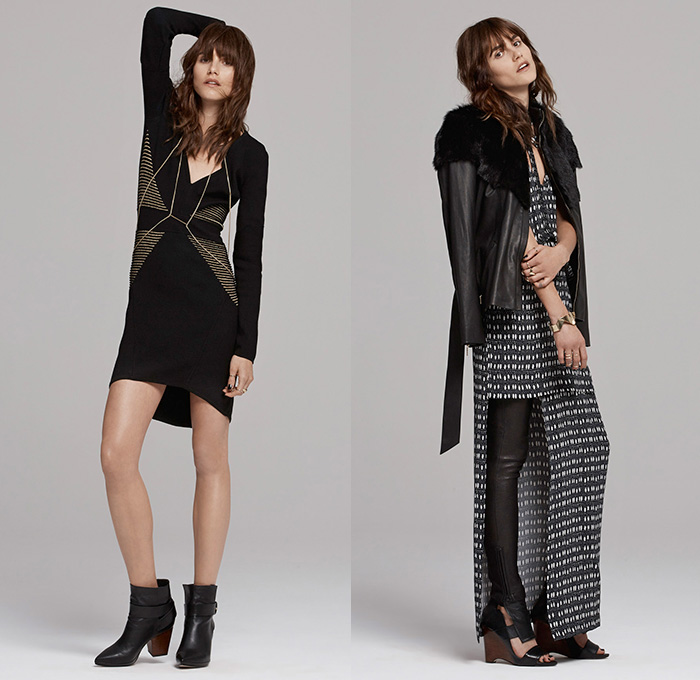 sass & bide 2015 Pre Fall Autumn Womens Lookbook Presentation - Denim Jeans Fringes Wide Leg Palazzo Pants Knit Plaid Moto Biker Embroidery Wrap Peplum Metallic Outerwear Tuxedo Cocktail Jacket Silk Jogger Sweatpants Noodle Spaghetti Strap Bustier Sweater Jumper Coatdress Leather Handkerchief Hem Shorts Embroidery 3D Embellishments Adornments Sheer Chiffon Harness Furry Maxi Dress Lace Chelsea Boots