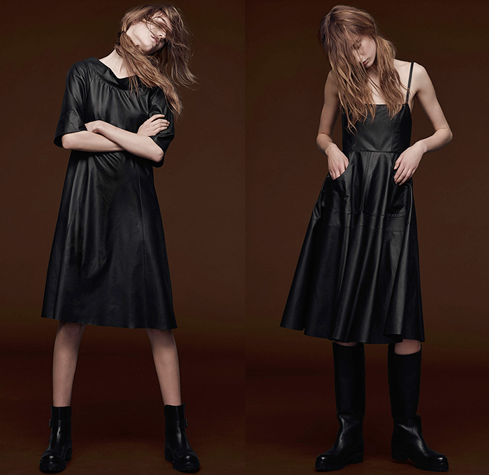 Vera Wang 2015 Pre Fall Autumn Womens Lookbook Presentation - Sequins Furry Black Ensemble Hoodie Grunge Sweaterdress Jumpsuit Wide Leg Pearls Pleats Knit Parka Shorts Blazer Boots Cropped Capri Sweater Jumper Flowers Florals Midi Pencil Skirt Frock Ruffles Sweatshirt Vest Waistcoat Wide Leg Palazzo Pants Trousers Pants Accordion Pleats Sheer Chiffon Oversized Maxi Dress Noodle Spaghetti Strap Gown