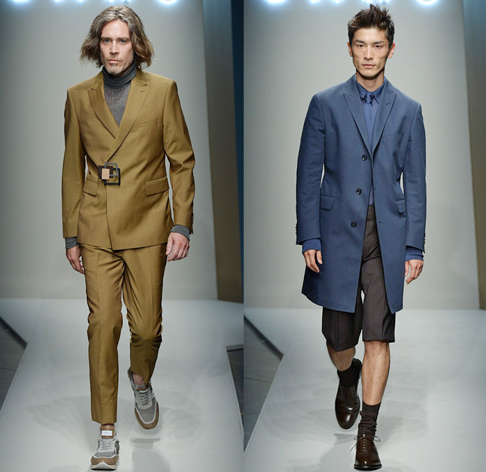 DAKS London 2015 Spring Summer Mens Runway Looks - Milano Moda Uomo Collezione Milan Fashion Week Italy Camera Nazionale della Moda Italiana - Outerwear Parka Coat Rainwear Rain Bomber Jacket Transparent Plastic Sweater Jumper Jogging Sweatpants Sneakers Trainers Pants Trousers Turtleneck Cargo Pockets Vest Waistcoat Henley Necktie Blazer Polo Shirt Embossed Engraved Motorcycle Biker Rider Honeycomb Blazer Shorts Sleeveless Tank Top