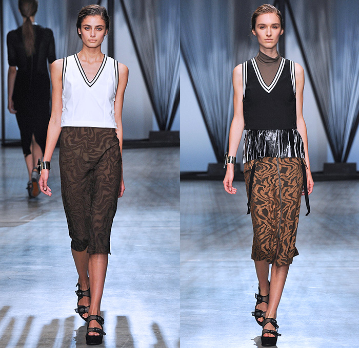 Damir Doma 2015 Spring Summer Womens Runway Catwalk Looks - Mode à Paris Fashion Week Prêt-à-Porter Mode Féminin Femme France - Denim Jeans Banded Strap D-Rings Shorts Loungewear Piping Grommets Halter Top Coatdress Jacketdress Skirt Frock Flap String Tankbomber Jacquard Bomberskirt Pencil Skirt V-Neck Turtleneck Rollneck Vest Waistcoat Pantsuit Tankdress Vestdress Waistcoatdress Tunicdress Shirtdress