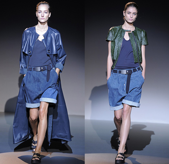 Irfé by Olga Sorokina 2015 Spring Summer Womens Runway Catwalk Looks - Mode à Paris Fashion Week Prêt-à-Porter Mode Féminin Femme France - Denim Jeans Shorts Outerwear Coat Sandals Military Metallic Studs Pants Trousers Blazer Ombre Skirt Frock Patchwork Halter Top Scout Belt Buckle Asymmetrical Cinch Handkerchief Hem Cargo Utility Pockets Maxi Dress Zippers Sheer Vest White Ensemble Shirtdress Knit Drawstring Peel Away