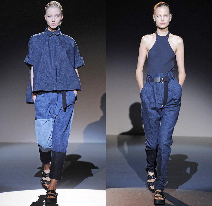 Irfé by Olga Sorokina 2015 Spring Summer Womens Runway Catwalk Looks - Mode à Paris Fashion Week Prêt-à-Porter Mode Féminin Femme France - Denim Jeans Shorts Outerwear Coat Sandals Military Metallic Studs Pants Trousers Blazer Ombre Skirt Frock Patchwork Halter Top Scout Belt Buckle Asymmetrical Cinch Handkerchief Hem Cargo Utility Pockets Maxi Dress Zippers Sheer Vest White Ensemble Shirtdress Knit Drawstring Peel Away