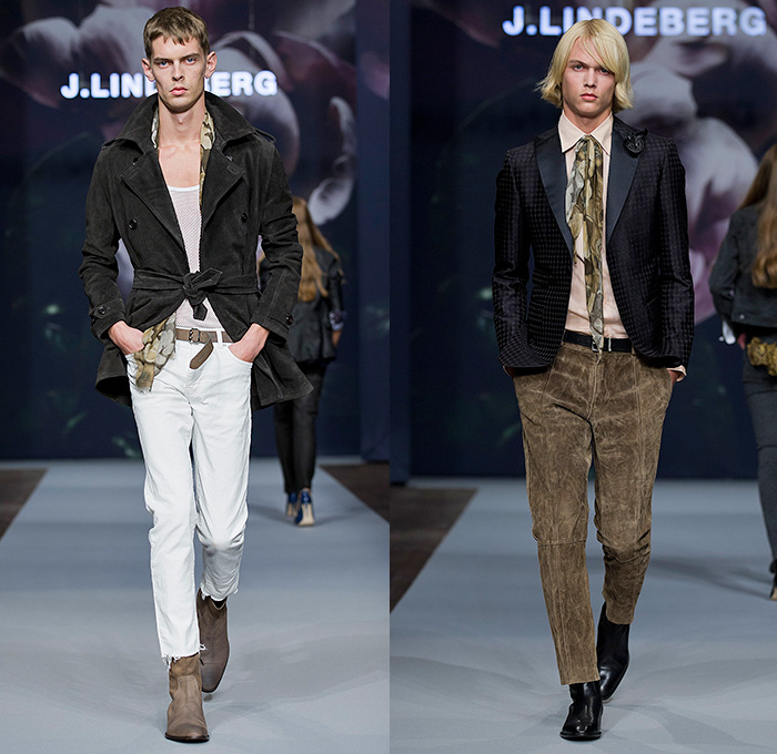 J.Lindeberg 2015 Spring Summer Mens Runway Catwalk Looks - Fashion Week Stockholm Sweden - Biotopia Urban Wilderness Dark Rock n Roll Motorcycle Biker Rider Leather White Denim Jeans Seventies 1970s Vest Waistcoat Pants Trousers Mesh Zebra Jungle Safari Animal Print Leopard Cheetah Rollneck Turtleneck One Piece Onesie Jumpsuit Boiler Suit Salopette Coveralls Outerwear Jacket Blazer Trench Coat Long Sleeve Shirt One Button Suit