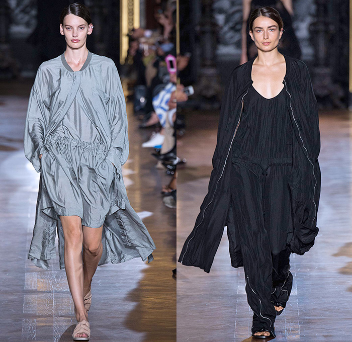 Stella McCartney 2015 Spring Summer Womens Runway Catwalk Looks - Mode à Paris Fashion Week Prêt-à-Porter Mode Féminin Femme France - Denim Jeans Curved Asymmetrical Handkerchief Hem Belt Straps Wide Leg Palazzo Pants Trousers 3D Laser Cutout Flowers Florals Sheer Embroidery Dress Wrap Skirt Frock Jacket Halter Top Ruffles Drapery Silk Bomberdress Shirtdress Cinch Waist Plaid One Shoulder Jumpsuit Onesie