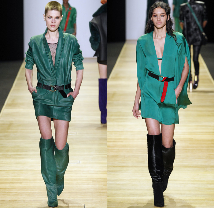 Barbara Bui 2016-2017 Fall Autumn Winter Womens Runway Catwalk Collection Looks - Paris Fashion Week Mode à Paris France - PVC Pleather Glam Rock Phoenix Bird Embroidery Embellishments Adorned Bedazzled Fringes Plaid Tartan Check Houndstooth Pantsuit Coat Furry Shearling Knee High Boots Suede Leather Hanging Sleeve Shirtdress Silk Satin Dress Sheer Chiffon Jacket Blazer Stars Knit Weave Bomber Jacket Cloak Cape Miniskirt