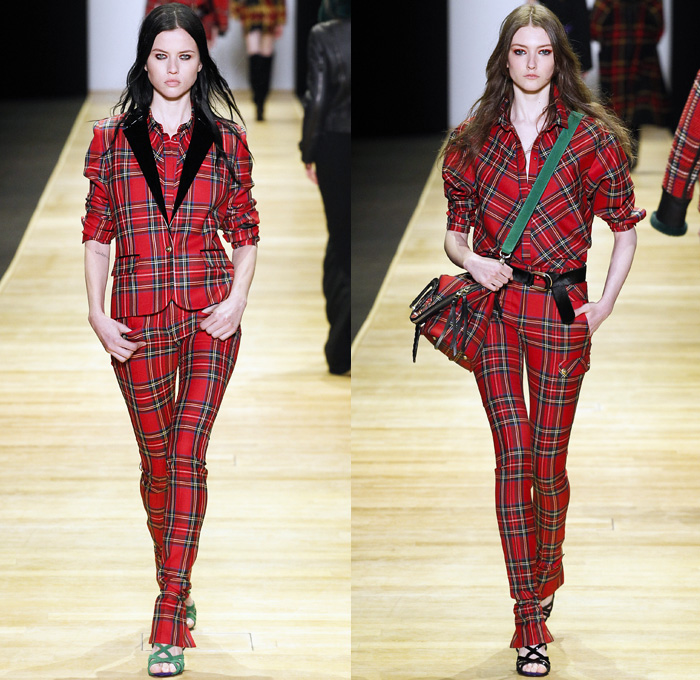 Barbara Bui 2016-2017 Fall Autumn Winter Womens Runway Catwalk Collection Looks - Paris Fashion Week Mode à Paris France - PVC Pleather Glam Rock Phoenix Bird Embroidery Embellishments Adorned Bedazzled Fringes Plaid Tartan Check Houndstooth Pantsuit Coat Furry Shearling Knee High Boots Suede Leather Hanging Sleeve Shirtdress Silk Satin Dress Sheer Chiffon Jacket Blazer Stars Knit Weave Bomber Jacket Cloak Cape Miniskirt