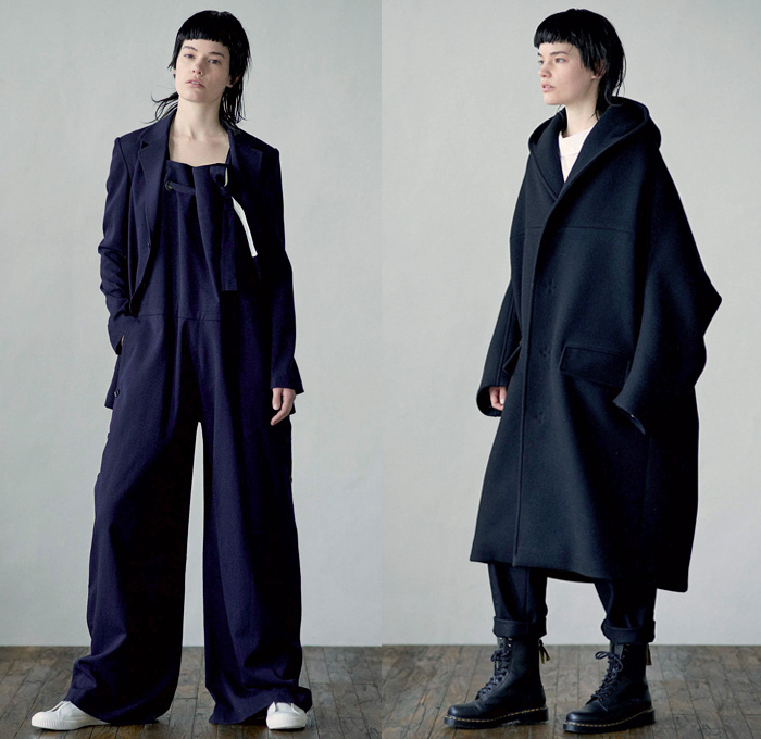 Y's Yohji Yamamoto 2016-2017 Fall Autumn Winter Womens Lookbook Presentation - Paris Fashion Week Mode à Paris France - Frayed Raw Hem Denim Jeans Patchwork Flowers Floral Russian Upholstery Jacquard Wide Leg Trousers Palazzo Pants Culottes Outerwear Trench Coat Blouse Long Sleeve Onesie Jumpsuit Coveralls Bib Brace Knit Sweater Jumper Boots Pinafore Dress Pantsuit Blazer Mesh