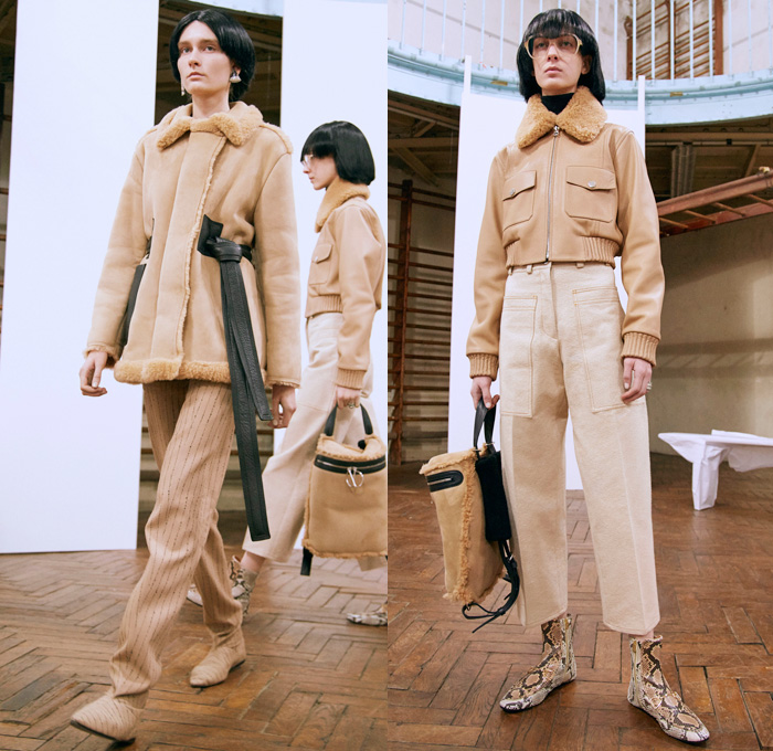Acne Studios 2016 Pre Fall Autumn Womens Lookbook Presentation - Denim Jeans Embroidery Retro Shearling Fringes Frayed Raw Hem Plaid Abstract Knit Sweater Jumper Flames Star Maxi Dress Sheer Chiffon Boots Reptile Snake Clogs Wrap Tie Up Shawl Hotpants Miniskirt Oversized Outerwear Coat Coatdress Patchwork Paint Wool Handbag Sling Pack Backpack Wide Leg Trousers Palazzo Pants Pinstripe Jacket Sash Waist