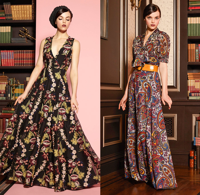 alice + olivia 2016 Pre Fall Autumn Womens Looks Presentation - 1970s Seventies Denim Jeans Librarian School Girl Nerd Grandma Chic Suede Pencil Skirt Knit Cap Miniskirt Jacket Blazer Flowers Floral Embroidery Sheer Chiffon Lace Vest Turtleneck Blouse Biker Leather Jogger Sweatpants Pinstripe Crochet Owl Bird Wide Leg Trousers Palazzo Pants Dress Stripes Paisley Pussy Bow Peter Pan Collar Tuxedo Poncho Thigh High Boots alice + olivia 2016 Pre Fall Autumn Womens Looks Presentation - 1970s Seventies Denim Jeans Librarian School Girl Nerd Grandma Chic Suede Pencil Skirt Knit Cap Miniskirt Jacket Blazer Flowers Floral Embroidery Sheer Chiffon Lace Vest Turtleneck Blouse Biker Leather Jogger Sweatpants Pinstripe Crochet Owl Bird Wide Leg Trousers Palazzo Pants Dress Stripes Paisley Pussy Bow Peter Pan Collar Tuxedo Poncho Thigh High Boots