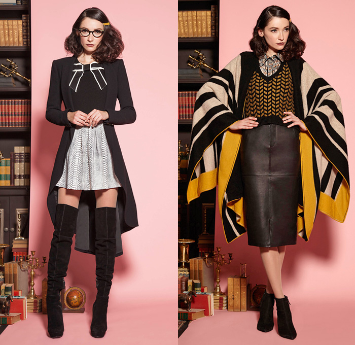 alice + olivia 2016 Pre Fall Autumn Womens Looks Presentation - 1970s Seventies Denim Jeans Librarian School Girl Nerd Grandma Chic Suede Pencil Skirt Knit Cap Miniskirt Jacket Blazer Flowers Floral Embroidery Sheer Chiffon Lace Vest Turtleneck Blouse Biker Leather Jogger Sweatpants Pinstripe Crochet Owl Bird Wide Leg Trousers Palazzo Pants Dress Stripes Paisley Pussy Bow Peter Pan Collar Tuxedo Poncho Thigh High Boots alice + olivia 2016 Pre Fall Autumn Womens Looks Presentation - 1970s Seventies Denim Jeans Librarian School Girl Nerd Grandma Chic Suede Pencil Skirt Knit Cap Miniskirt Jacket Blazer Flowers Floral Embroidery Sheer Chiffon Lace Vest Turtleneck Blouse Biker Leather Jogger Sweatpants Pinstripe Crochet Owl Bird Wide Leg Trousers Palazzo Pants Dress Stripes Paisley Pussy Bow Peter Pan Collar Tuxedo Poncho Thigh High Boots