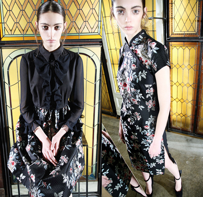 Antonio Marras 2016 Pre Fall Autumn Womens Lookbook Presentation - The Shining Tapestry Embroidery Lace Flowers Floral Botanical Print Motif Ornamental Ethnic Folk Silk Satin Skirt Frock Blouse Maxi Dress Coat Hat Fringes Furry Zigzag Turtleneck Knit Sweater Cardigan Pantsuit Blazer Jacket Onesie Jumpsuit Pussycat Bow Check Vestdress Waistcoat Ruffles Accordion Pleats Jacquard Paisley Sheer Chiffon Handbag