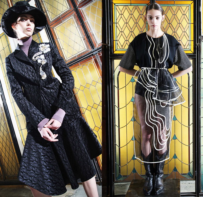 Antonio Marras 2016 Pre Fall Autumn Womens Lookbook Presentation - The Shining Tapestry Embroidery Lace Flowers Floral Botanical Print Motif Ornamental Ethnic Folk Silk Satin Skirt Frock Blouse Maxi Dress Coat Hat Fringes Furry Zigzag Turtleneck Knit Sweater Cardigan Pantsuit Blazer Jacket Onesie Jumpsuit Pussycat Bow Check Vestdress Waistcoat Ruffles Accordion Pleats Jacquard Paisley Sheer Chiffon Handbag