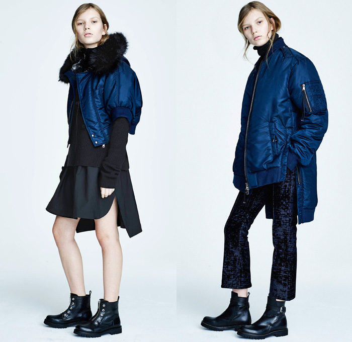 Diesel Black Gold 2016 Pre Fall Autumn Womens Lookbook Presentation - Denim Jeans Velvet Quilted Waffle Puffer Outerwear Coat Bomber Jacket Knit Sweater Jumper Drawstring Miniskirt Hanging Sleeve Moto Motorcycle Biker Rider Leather Boots Embroidery Curved Dolphin Hem Furry Zipper Cropped Pants Grid Lattice Tunic Turtleneck Sheer Chiffon Flowers Floral Motif Sweaterdress Metallic Handbag