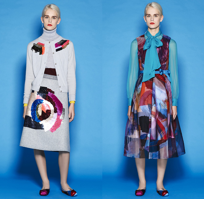 Mantù 2016 Pre Fall Autumn Womens Lookbook Presentation - Outerwear Oversized Trench Coat Pussycat Bow Ribbon Slip-ons Abstract Wide Leg Trousers Palazzo Pants Robe Cloak Pants Trousers Tie-up Waist Jacquard Turtleneck Pantsuit Sheer Chiffon Lace Shirtdress Knit Weave Blouse Long Sleeve Shirt Embellishments Bedazzled Cardigan Dots Pencil Skirt Frock
