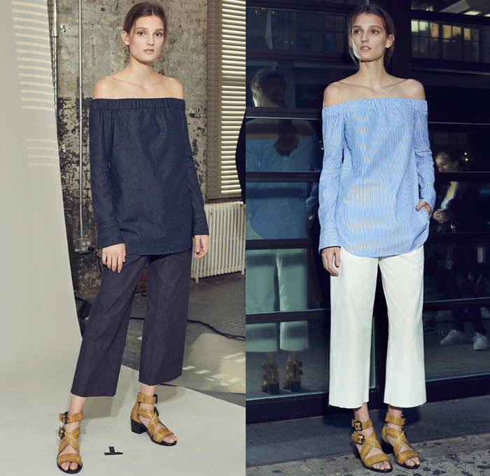 rag + bone 2016 Pre Fall Autumn Womens Lookbook Presentation - Denim Jeans Strapless Cropped Pants Bomber Jacket Onesie Jumpsuit Coveralls Playsuit Blouse Long Sleeve Tunic Shirt Outerwear Miniskirt Leather Shirtdress Popover Tankdress Sleeveless Bag Handbag Tote Duffel