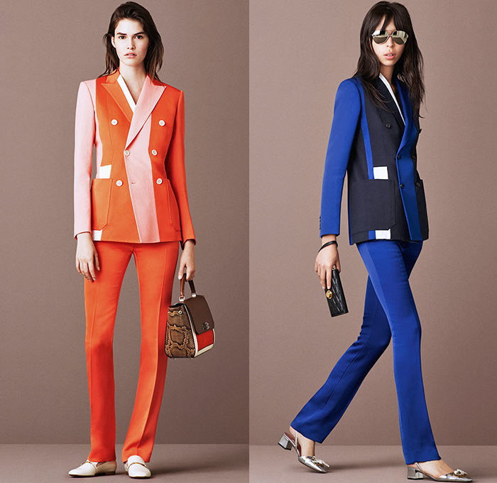 Bally of Switzerland 2016 Resort Cruise Pre-Spring Womens Lookbook Presentation - Denim Jeans Buckskin Gamine Suede Calf Suede Blouse Turtleneck Knit Sweater Loafers Bomber Jacket Wide Leg Trousers Palazzo Pants Moto Motorcycle Biker Leather Stripes Leaves Foliage Motif Crop Top Midriff Outerwear Coat Double-Breasted Shirtdress Fringes Skirt Frock Panels Shift A-line Dress Handbag