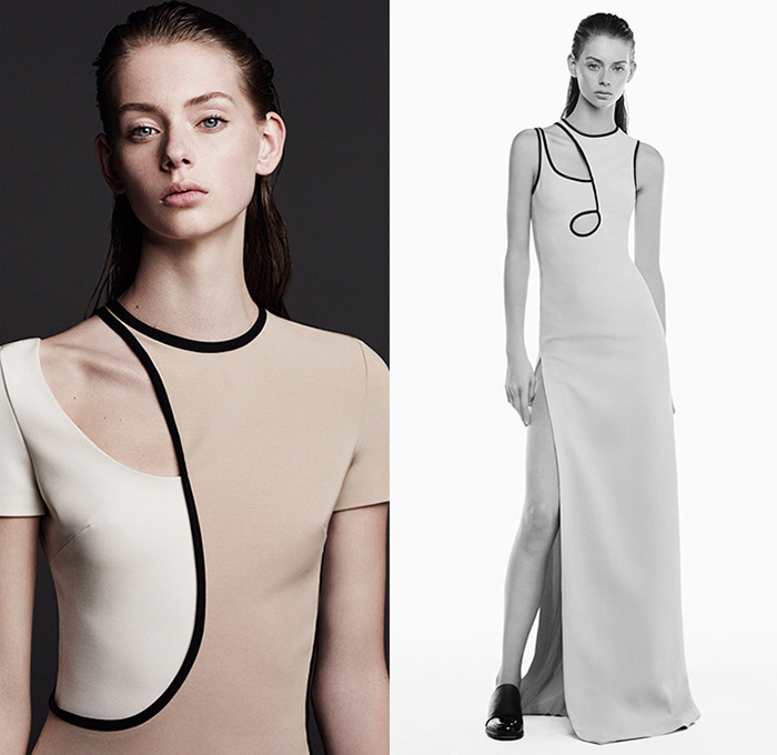 David Koma 2016 Resort Cruise Pre-Spring Womens Lookbook Presentation - Butterfly Halter Top Peplum Ruffles Lace Up Dress Pants Trousers Noodle Spaghetti Strap Blouse Crop Top Midriff Sleeveless Miniskirt Mesh Perforated Cutout Asymmetrical Hem High Slit