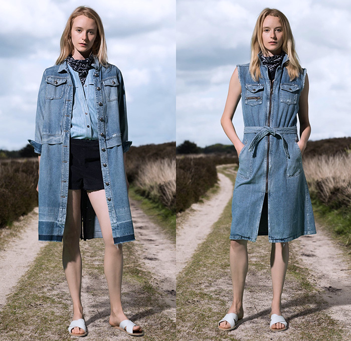 Sea New York 2016 Resort Cruise Pre-Spring Womens Lookbook Presentation - Denim Jeans Japanese Midwest Bandannas Folk Ornamental Print Decorative Art Blouse Outerwear Coat Jacket Skirt Frock Sandals Vestdress Onesie Jumpsuit Boiler Suit Coveralls Bib Brace Dungarees Romper Suspenders Lace Up Fringes Weave Knit Lace Wrap Kimono Wide Leg Culottes Gauchos Shift Maxi Dress