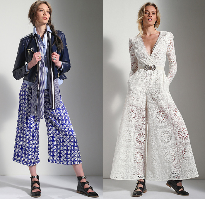 Temperley London 2016 Resort Cruise Pre-Spring Womens Lookbook Presentation - Russian Dolls Native American Indian Navajo Ornamental Print Tribal Ethnic Folk Chambray Denim Jeans Tunic Pantsuit Wide Leg Trousers Palazzo Pants Culottes Check Vest Waistcoat Outerwear Blazer Motorcycle Biker Leather Jacket Blouse Sheer Chiffon Tulle Lace Embroidery Bedazzled Onesie Jumpsuit Coveralls Knit Honeycomb Maxi Dress Silk Gown