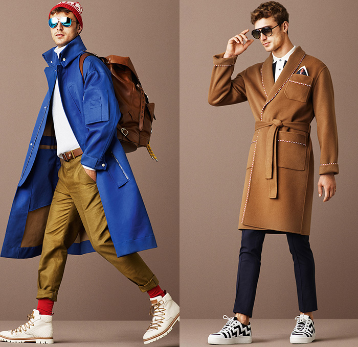 Bally of Switzerland 2016 Spring Summer Mens Lookbook Presentation - Milano Moda Uomo Collezione Milan Fashion Week Italy - Outerwear Jacket Parka Trench Coat Moto Motorcycle Biker Leather Racer Pants Trousers Beanie Knit Cap Backpack Bag Briefcase Tote Boots Robe Runners Sneakers Turtleneck Sleepwear Pajamas Lounge Suede Velvet Tuxedo Cocktail Alligator Crocodile Reptile Sandals Cargo Pockets Suit
