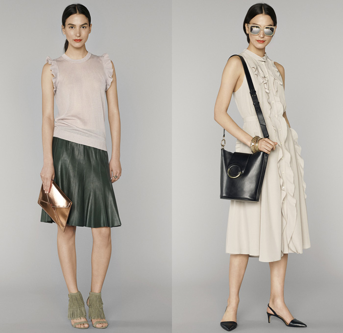 Banana Republic 2016 Summer Womens Lookbook Presentation - The South Denim Jeans Moto Motorcycle Biker Rider Leather Outerwear Jacket Blazer Snake Reptile Knit Sweater Jumper Stripes Flowers Floral Botanical Print Windowpane Grid Check Blouse Wide Leg Trousers Palazzo Pants Culottes Gauchos Shirtdress Ruffles Sleeveless Skirt Frock Dress Sunglasses Shorts Tote Bag Purse Clutch