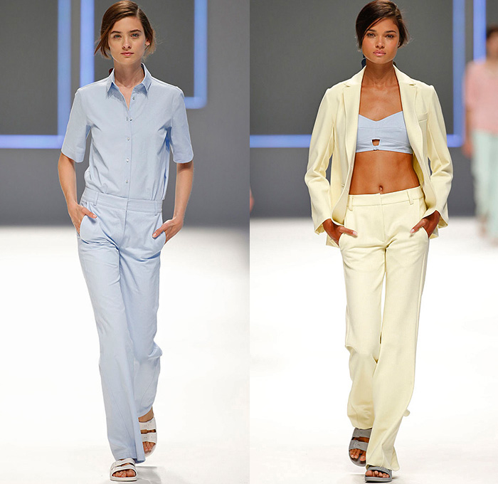 Lebor Gabala 2016 Spring Summer Womens Runway Catwalk Looks Designer Maite Muñoz Roy - 080 Barcelona Fashion Catalonia Catalan Spain - Urban Folk Poplin Sarong Skirt Frock Kimono Wrap Flowers Floral Botanical Motif Ornamental Print Decorative Art Tribal Ethnic Shirtdress Popover Shorts Sandals Blouse Geometric Silk Knit Sweater Hotpants Pants Trousers Crop Top Midriff Bandeau Blazer Pantsuit