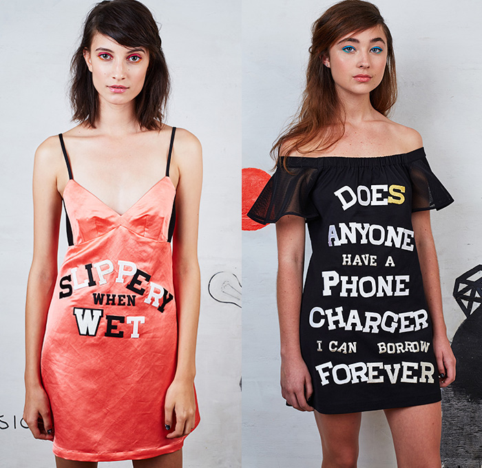 Nanette Lepore 2016 Spring Summer Womens Lookbook Presentation - New York Fashion Week - Carefree Cocktail Daywear Maxi Dress 1970s Seventies 1960s Sixties Retro Kimono Ruffles Blouse Wide Leg Trousers Palazzo Pants Culottes Crop Top Midriff Stripes One Off Shoulder Strapless Lace Mesh Net Lasercut Flowers Floral Motif Embroidery Sheer Chiffon Tiered Outerwear Blazer Jacket Noodle Spaghetti Strap