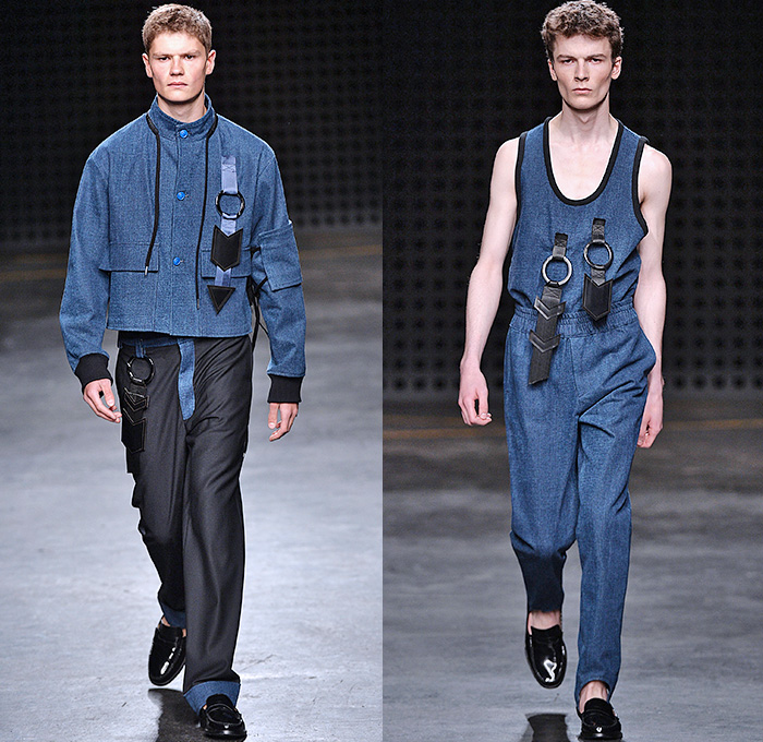 Xander Zhou 2016 Spring Summer Mens Runway Catwalk Looks | Denim Jeans ...