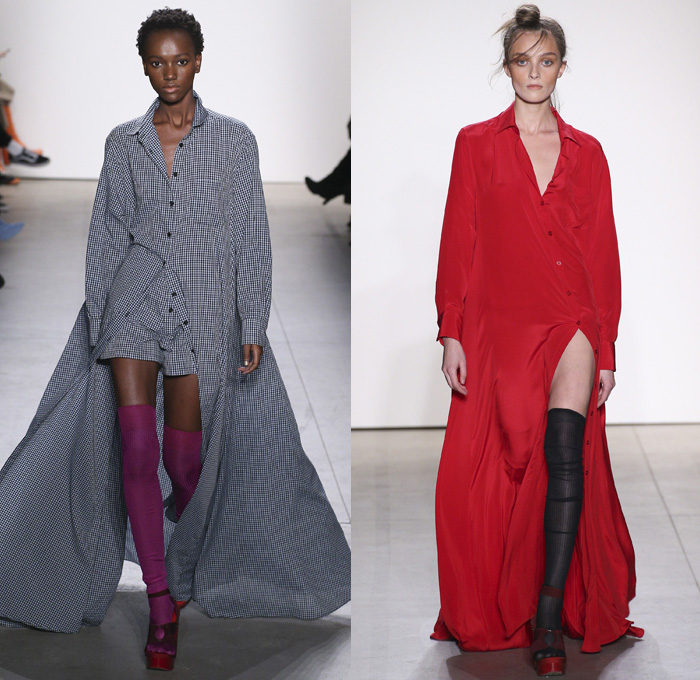 Adam Selman 2017-2018 Fall Winter Womens Runway Catwalk Looks - New York Fashion Week NYFW - 1970s Disco Chic Denim Jeans Wide Leg Flare Embroidery Roses Flowers Floral Print Graphic Pattern Motif Outerwear Trench Coat Motorcycle Biker Jacket Silk Dress Over Shirt Stripes Zipper Sheer Chiffon Tulle Knit Sweater Jumper Sheen Metallic Shine Noodle Spaghetti Strap Gown Eveningwear Embellishments Bedazzled Sequins Halterneck Crop Top Midriff Shorts Wrap Tie Up Oversized Shirtdress Gingham Check Veil Mesh Stockings Tights Hosiery Sneakers Wide Belt Sunglasses Shearling Straps