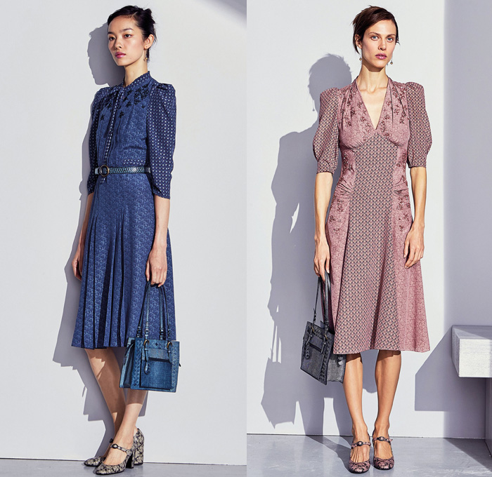 Bottega Veneta 2017 Pre Fall Autumn Womens Lookbook Presentation - Muted Pastels 1940s Forties Bedazzled Starburst Beads Studs Embroidery Balloon Bloated Sleeves Jacquard Gown Eveningwear Drapery Belted Waist Knit Sweater Jumper Accordion Pleats Skirt Frock Geometric Outerwear Blazer Jacket Leather Cargo Pockets Outerwear Trench Coat Bow Ribbon Knot Pantsuit Handbag Scarf Sunglasses Purse Clutch